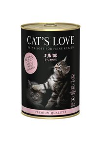 6x 400g Junior Huhn Cat's Love Katzenfutter Nass
