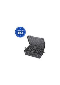 RND Wasserdichter Koffer mit Schaumstoff und gepolsterten Trennwänden, 33.95l, 555x428x211mm, Polypropylen (PP), Schwarz - RND 550-00512