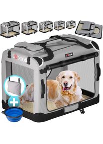 Cadoca® Hundebox Grau L 70x52x52cm