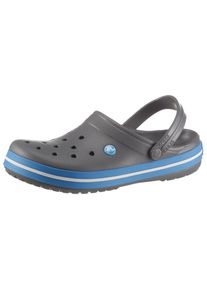 Crocs Clog »Crocband«, mit farbiger Laufsohle blau 43 dunkelgrau-weiß-blau Praktischer schwenkbarer Fersenriemen