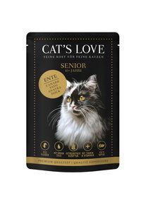 12x 85g Senior Ente Cat's Love Katzenfutter Nass