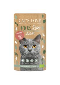 12x 100g Bio Rind Cat's Love Katzenfutter Nass