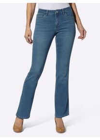 WITT Damen Jeans in formstabiler Stretch-Qualit&auml;t, blue-bleached, Gr&ouml;&szlig;e 25, 81% Baumwolle, 17% Polyester, 2% Elasthan