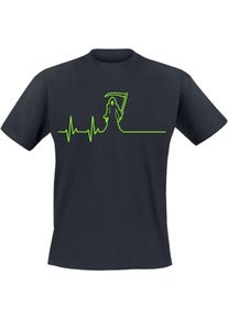 Sprüche EKG - Reaper T-Shirt schwarz