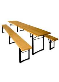 Casaria® Bierzeltgarnitur 3-tlg. 220cm klappbar