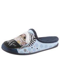 Maybe Pantoffel, mit Eulen-Print blau 36 Hausschuh von Maybe