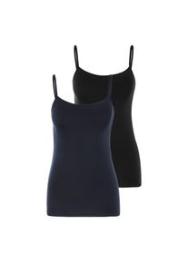 Schiesser Unterhemd »95/5«, (2er-Pack), aus nachhaltiger Baumwolle schwarz 36 blau, schwarz Schiesser Spaghetti-Top aus der Serie 95/5