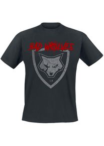 Bad Wolves Paw Logo Shield T-Shirt schwarz