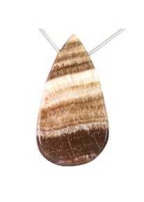 Adelia´s ADELIA´S Kettenanhänger »Aragonit Edelstein Anhänger«, Steinschmuck ist Naturschmuck braun Maße : 40 / 20 mm