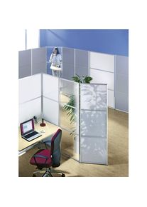 Stellwand- und Paraventsystem, HxBxT 1800 x 600 x 18 mm, ESG-Glas klar eurokraft pro