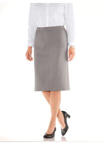 WITT Damen Schlupfrock mit Gehschlitz, steingrau, Größe 25, 100% Polyester