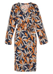 s.Oliver, Femmes Robe de chambre, beige clair / sapin / orange