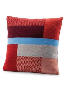 Røros Tweed Lammwollkissenbezug Bauhausstil Rot