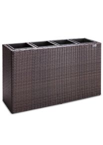 Casaria® Polyrattan Blumentopf Braun 95x27x60cm