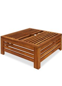 Casaria® Schirmständer Abdeckung Akazienholz 62x62x26cm