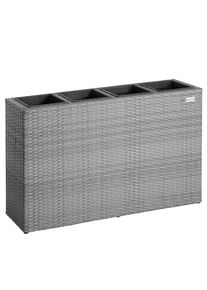 Casaria® Polyrattan Blumentopf Grau 95x27x60cm