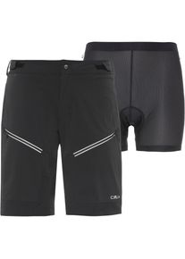 CMP Fahrradshorts Herren - schwarz - Gr. 52 - Polyamid/Elastan