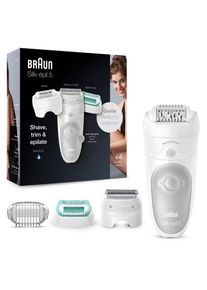 Braun Epilierer »Silk-épil 5 5-625«, Wet&Dry, Micro-Grip-Pinzetten-Technologie grau Effizient: Passt sich den Körperkonturen für eine gründliche...