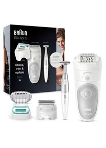 Braun Epilierer »Silk-épil 5 5-825«, Wet&Dry, Hochfrequenz-Massageaufsatz grau Effizient: Passt sich den Körperkonturen für eine gründliche Epilation