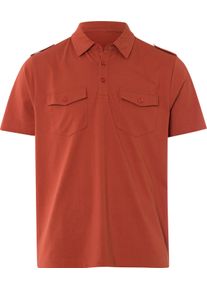 Herren Kurzarm-Poloshirt rostrot