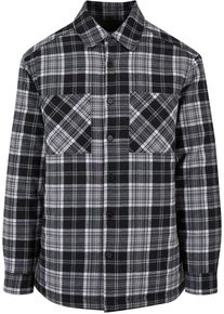 Urban Classics Padded Checked Shirt Jacket Übergangsjacke schwarz weiß