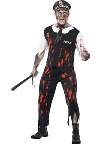 Smiffys Wahnsinniger Zombie Polizist Herren Kostüm