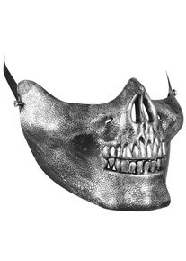 Widmann Halbmaske Metallic Kinnmaske Schädel
