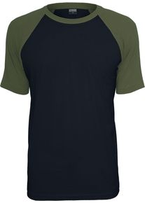 Urban Classics Raglan Contrast Tee T-Shirt schwarz oliv