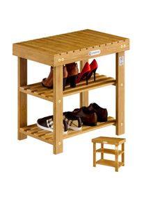 Casaria® Schuhregal Akazienholz FSC®-zertifiziert 50x30x46cm