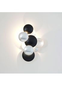 Holländer LED-Wandlampe Bolladaria 3-flammig silber/schwarz