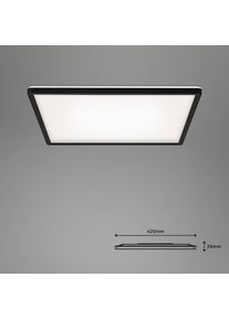 Briloner LED-Deckenlampe Slim smart schwarz dim CCT 42x42cm