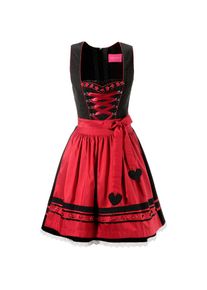 Krüger Dirndl KRÜGER MADL Dirndl, (2 tlg.), Damen, kurz mit Rosenapplikation schwarz 32 N-Gr Kleider