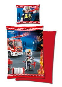 Playmobil® Wendebettwäsche »Renforcé-Bettwäsche »Playmobil Feuerwehr««, (2 tlg.)