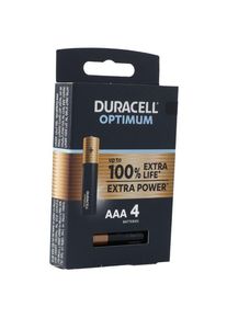 Duracell Batterie Optimum AAA, 4 Stück