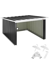 Gardebruk® Mähroboter Garage Anthrazit Metall 89x90x54cm