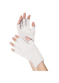 maskworld Guanti a maglia senza dita bianchi