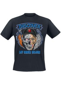 Sprüche Discover My Inner Demon T-Shirt schwarz
