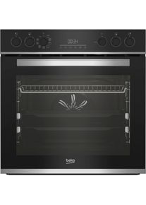 Beko Induktions Herd-Set »BBUM13340XFP«, BBUM13340XFP, mit 2-fach-Teleskopauszug, Pyrolyse-Selbstreinigung schwarz 2-fach Teleskopauszug