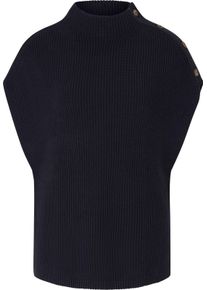 Heine Damen Pullunder mit Zierknopfleiste marine