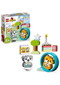 Lego® Konstruktionsspielsteine »Mein erstes Hündchen & Kätzchen – mit Ton (10977), DUPLO«, (22 St.), Made in Europe bunt