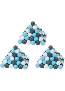 KNORRTOYS® Bällebad-Bälle »300 Stück, creme/grey/lightblue, Ø ca. 7 cm«, (300) blau creme/grey/lightblue
