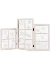 Schneider Weihnachtsfigur »X-Mas«, Fenster-Paravent, klappbar weiß weiß/transparent