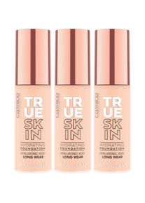 Catrice Make-up »True Skin Hydrating Foundation«, (Set, 3 tlg.) bunt Neutral Ivory „Real Skin“-Finish für einen natürlichen Teint