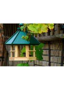 DOBAR GREEN LABEL Vogelhaus »Klassisch 6-eck«, BxTxH: 29x32x36 cm, Kiefer grün grün/natur