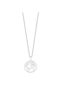 LOTUS SILVER Kette mit Anhänger »Weltkugel, Together, LP1898-1/1« silberfarben Klassische Damenkette, ein perfekter Begleiter für jedes Outfit