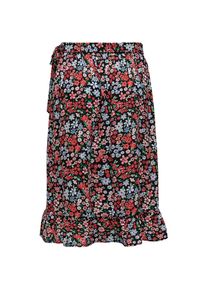 Only Wickelrock »ONLFUCHSIA LIFE B.K WRAP SKIRT« rot XL black w. red shore flowers Süßer Midirock von Only