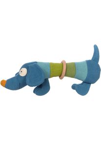 Sigikid Greifling »Baby Strick, Hund«, mit Rassel blau