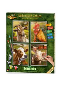 Schipper Malen nach Zahlen &raquo;Meisterklasse Quattro - Auf dem Bauernhof&laquo;, Made in Germany bunt