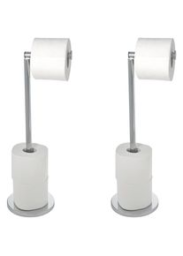 Wenko Toilettenpapierhalter, (Set, 2 St.) silberfarben