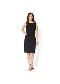 HERMANN LANGE Collection Etuikleid »Alina«, aus Georgette schwarz 48 N-Gr Elegantes Kleid mit Raffung und Volant